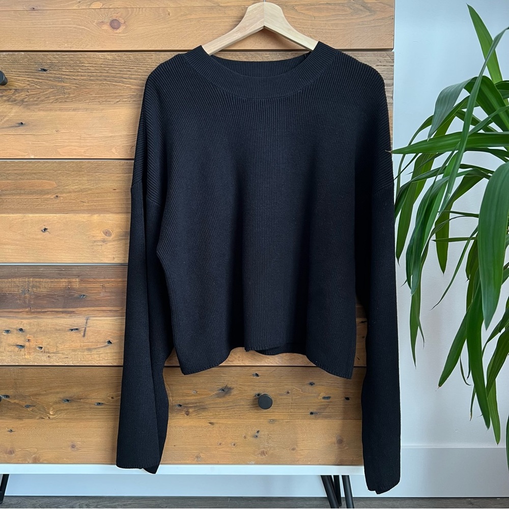 Black Dynamite Split Sleeve Knit Sweater